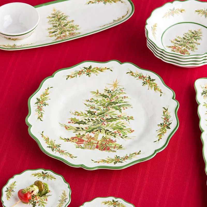 Certified International Holly Tree 2-pc. Serving Platter Set