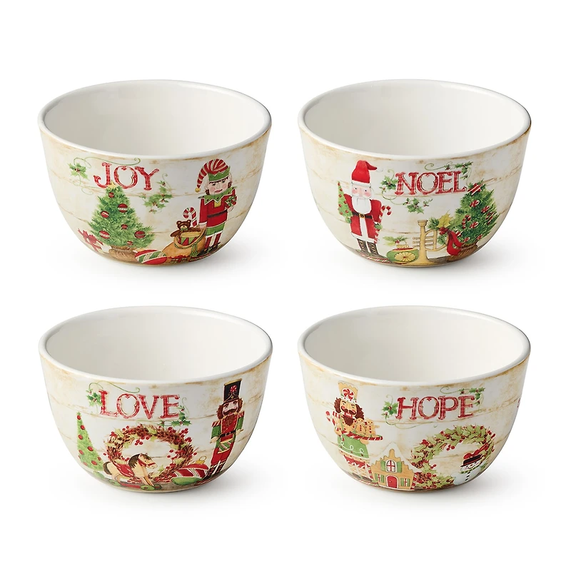 Certified International Nutcracker Parade 4-pc. Ceramic Ice Cream Bowl
