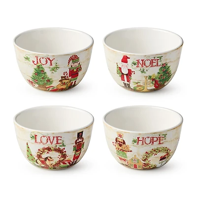 Certified International Nutcracker Parade 4-pc. Ceramic Ice Cream Bowl