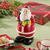 Certified International Santa'S Retro Christmas Ceramic Cookie Jar