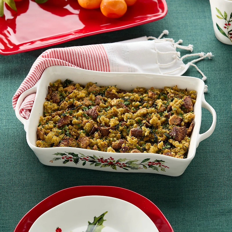 Certified International Holly And Vines 16" Baking Dish