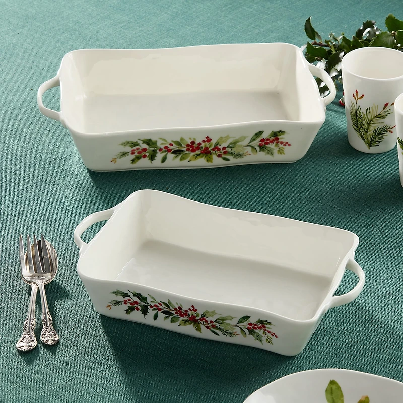 Certified International Holly And Vines 14" Baking Dish