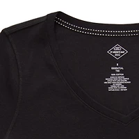 St. John's Bay Womens Easy-on + Easy-off V Neck 3/4 Sleeve Adaptive T-Shirt