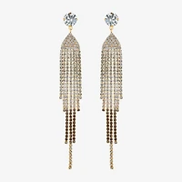 JS Jessica Simpson Ombre Womens Multi Color Crystal Drop Earrings