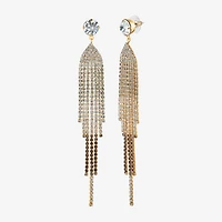 JS Jessica Simpson Ombre Womens Multi Color Crystal Drop Earrings