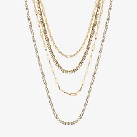 JS Jessica Simpson Womens Crystal Strand Necklace