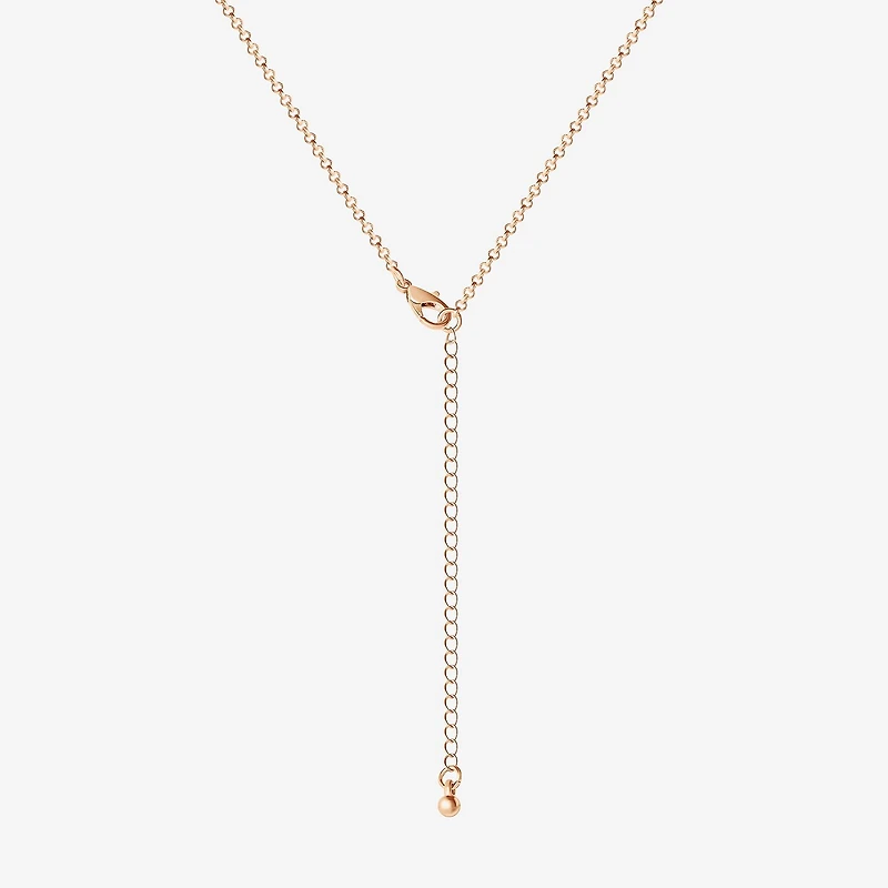 JS Jessica Simpson Womens Crystal Alloy Heart Pendant Necklace