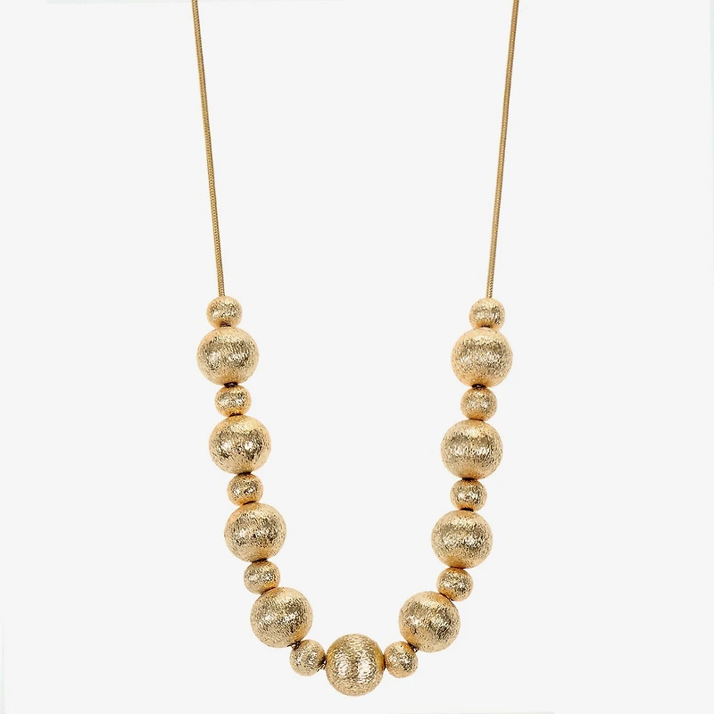 Monet Jewelry Beaded Frontal Womens 17 Inch Collar Necklace