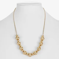 Monet Jewelry Beaded Frontal Womens 17 Inch Collar Necklace