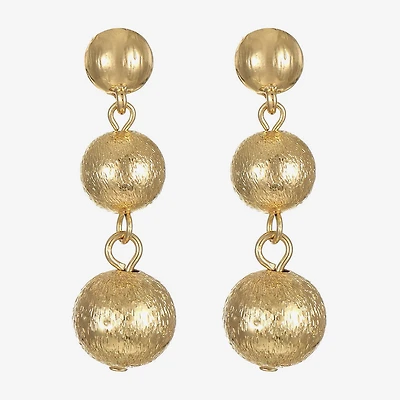 Monet Jewelry Beaded Triple Womens Round Hypoallergenic Drop Earrings