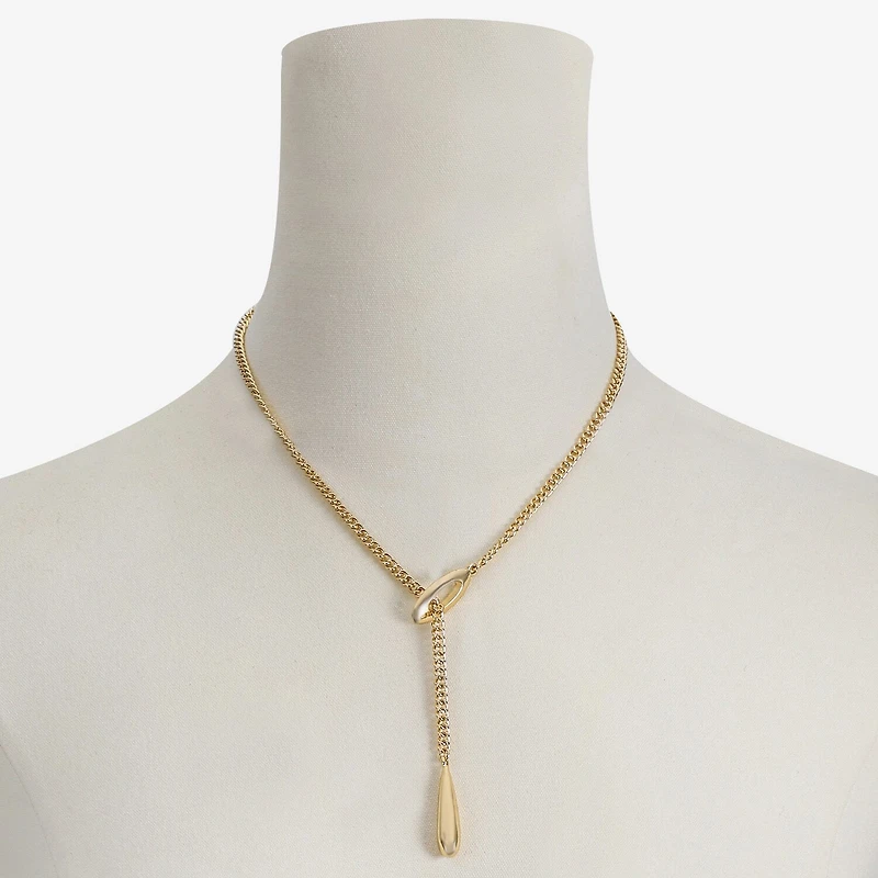 Liz Claiborne Bolo Adjustable Womens 17 Inch Y Necklace