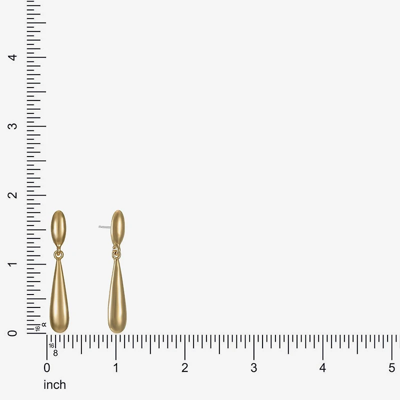 Liz Claiborne Double Womens Hypoallergenic Drop Earrings