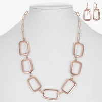 Liz Claiborne Frontal Collar Necklace & Drop Earring Womens Square 2-pc. Jewelry Set