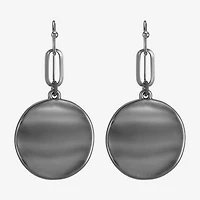 Liz Claiborne Wavy Coin Womens Paperclip Drop Earrings