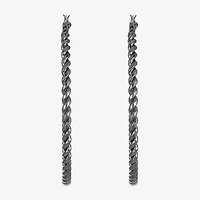 Liz Claiborne Twisted Womens 66mm Hypoallergenic Hoop Earrings