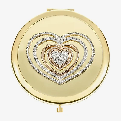 Monet Jewelry Gold Tone Gold Tone Heart Compact Mirror