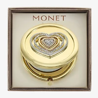 Monet Jewelry Gold Tone Gold Tone Heart Compact Mirror