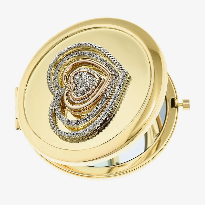 Monet Jewelry Gold Tone Gold Tone Heart Compact Mirror