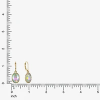 Monet Jewelry Womens Glass Oval Drop Earrings