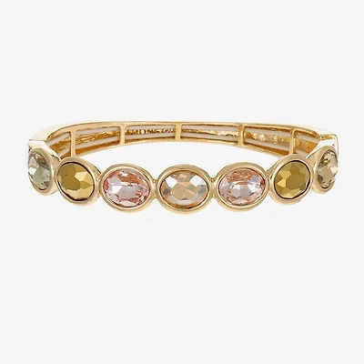 Monet Jewelry Stretch Womens Brown Glass Oval Bangle Bracelet