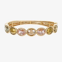 Monet Jewelry Stretch Womens Brown Glass Oval Bangle Bracelet