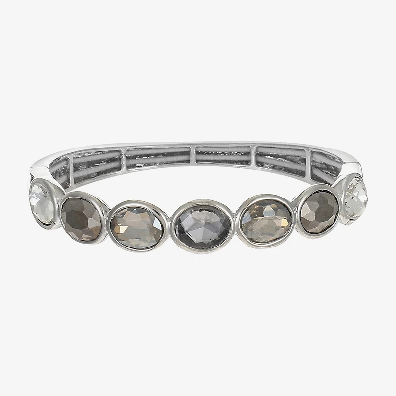 Monet Jewelry Stretch Womens Brown Glass Oval Bangle Bracelet