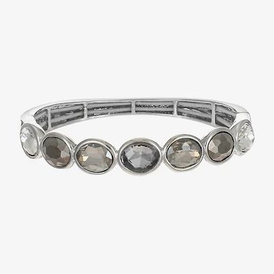 Monet Jewelry Stretch Womens Brown Glass Oval Bangle Bracelet