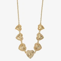 Monet Jewelry Gold Tone Frontal Radiant Womens 17 Inch Collar Necklace