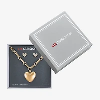 Liz Claiborne Womens Glass Heart Hypoallergenic 2-pc. Jewelry Set