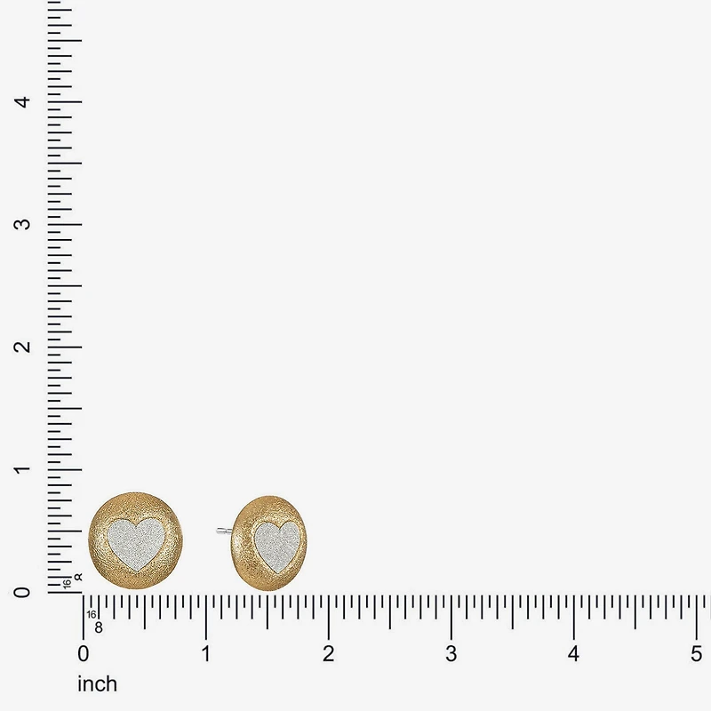 Monet Jewelry 18mm Heart Stud Earrings