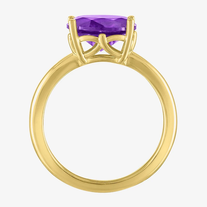 Gemstone 14K Gold Over Silver Oval Solitaire Cocktail Ring