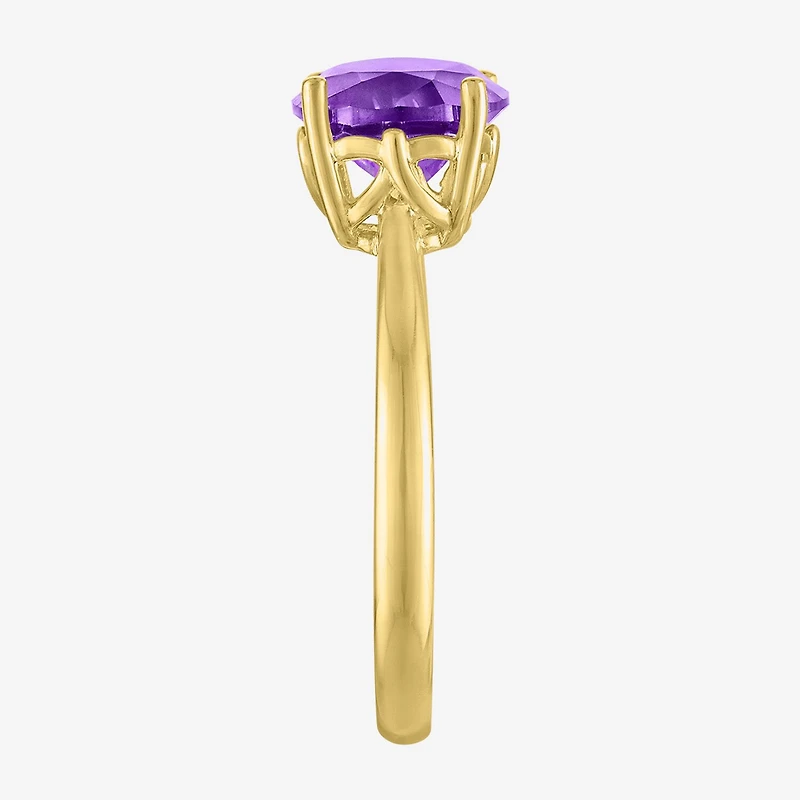 Gemstone 14K Gold Over Silver Oval Solitaire Cocktail Ring