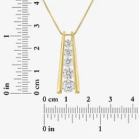(G-H, Si2-I1) Womens 2 CT. T.W. Lab Grown White Diamond 10K Gold 18 Inch Pendant Necklace