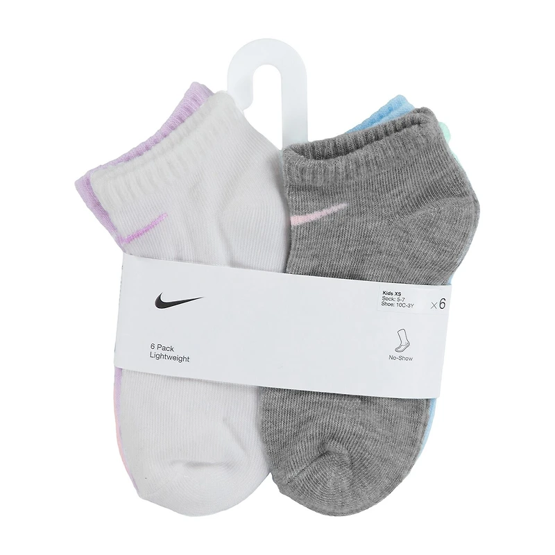 Nike Little Girls Multi-Pack 6 Pair Low Cut Socks