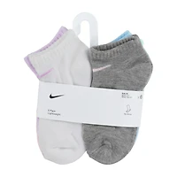 Nike Little Girls Multi-Pack 6 Pair Low Cut Socks