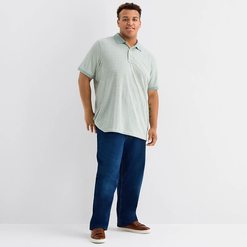 mutual weave Big and Tall Mens Regular Fit Short Sleeve Polo Shirt