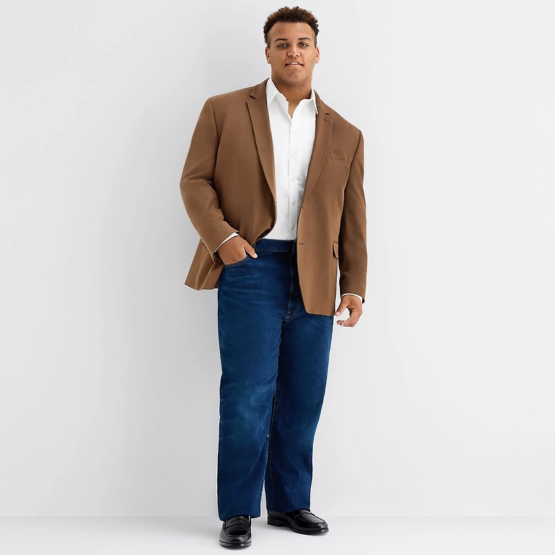 J. Ferrar 360 Stretch Mens Big and Tall Regular Fit Sport Coat