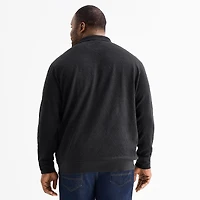 Shaquille O'Neal XLG™ Mens High Neck Long Sleeve Big and Tall Quarter-Zip Pullover