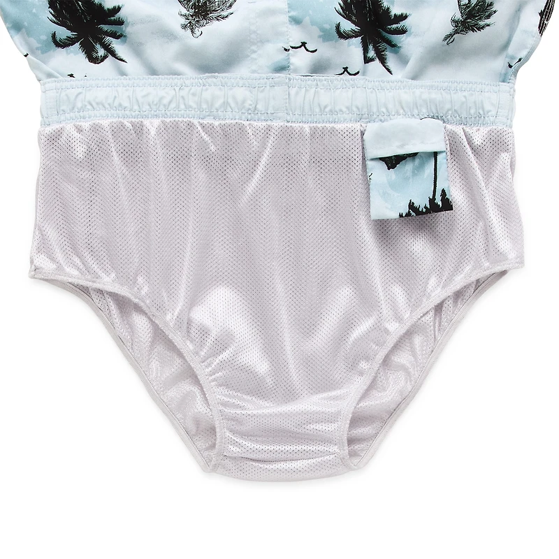 Burnside Mens Drawstring Waist 8" Swim Trunks