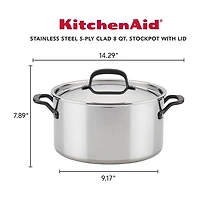 KitchenAid 5-Ply Clad Stainless Steel 8-qt. Stockpot