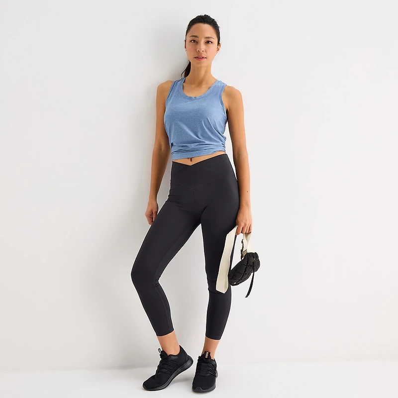 Xersion Womens EverUltra Criss-Cross High Rise 25" 7/8 Ankle Legging