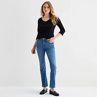 St. John's Bay Womens Easy-on + Easy-off V Neck 3/4 Sleeve Adaptive T-Shirt