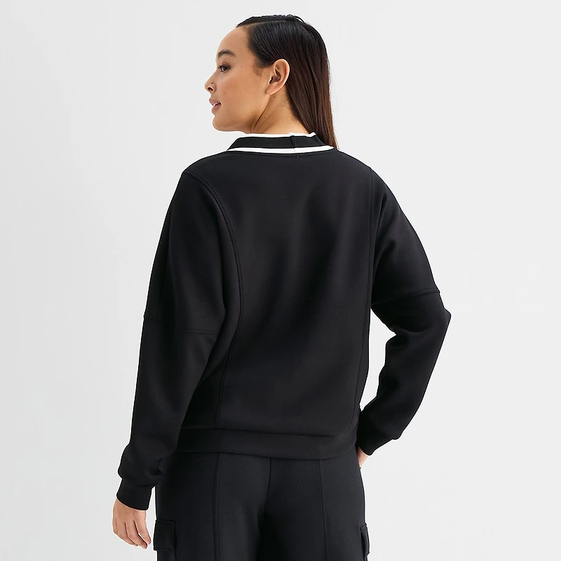 Stylus Womens Y Neck Long Sleeve Button Cardigan