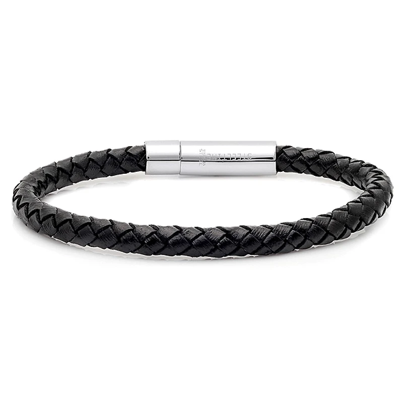 Steeltime Mens Stainless Steel Wrap Bracelet