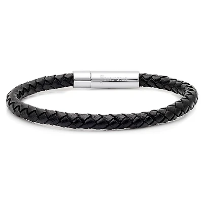 Steeltime Mens Stainless Steel Wrap Bracelet