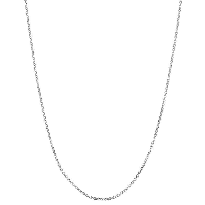 Unisex Adult Sterling Silver 22 Inch Cable Chain Necklace