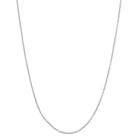 Unisex Adult Sterling Silver 22 Inch Cable Chain Necklace
