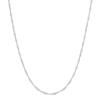 Unisex Adult Sterling Silver 20 Inch Singapore Chain Necklace