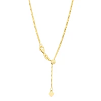 Unisex Adult 14K Gold Over Silver 22 Inch Curb Chain Necklace