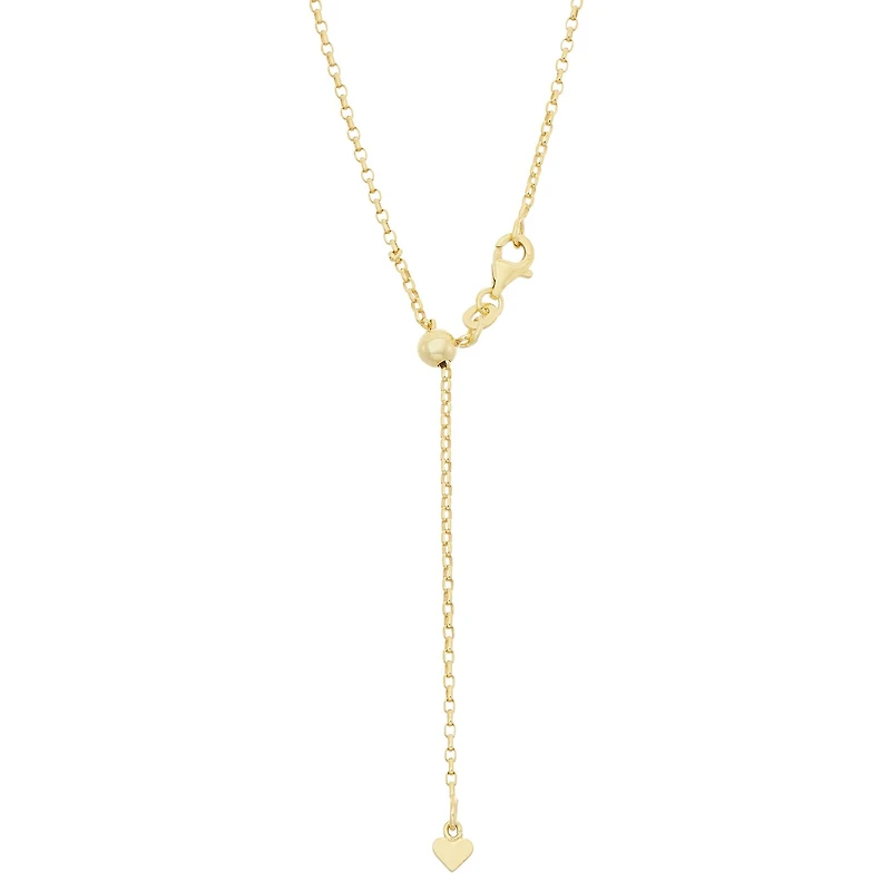 Unisex Adult 14K Gold Over Silver 22 Inch Link Necklace